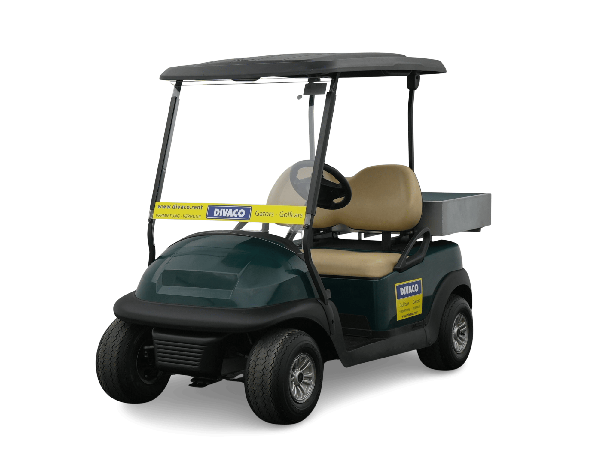 Divaco.rent 2-Seater Golf Cart with ECO Cargo Bed Electric