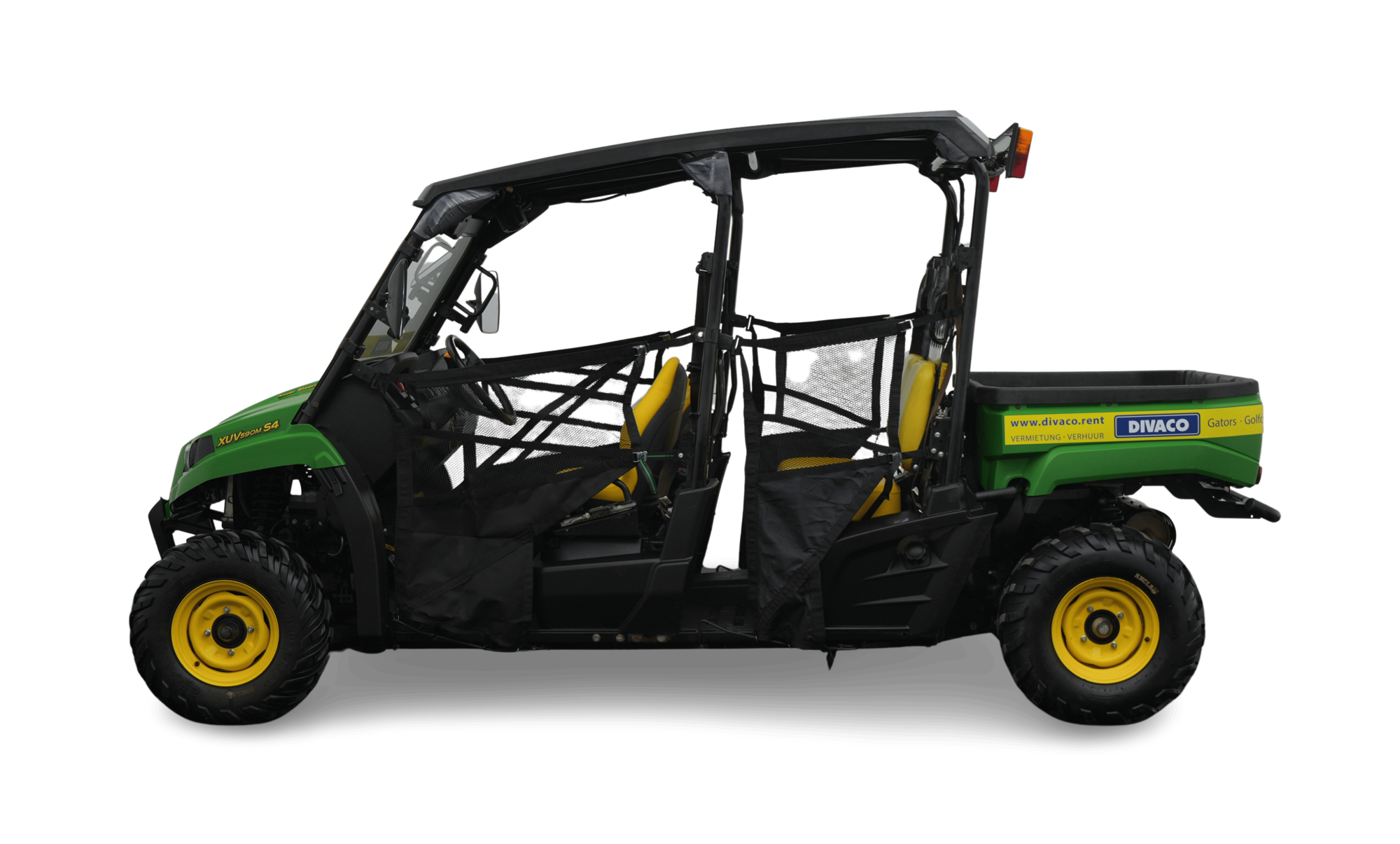 DIVACO.RENT John Deere Gator 4-zitter zijkant