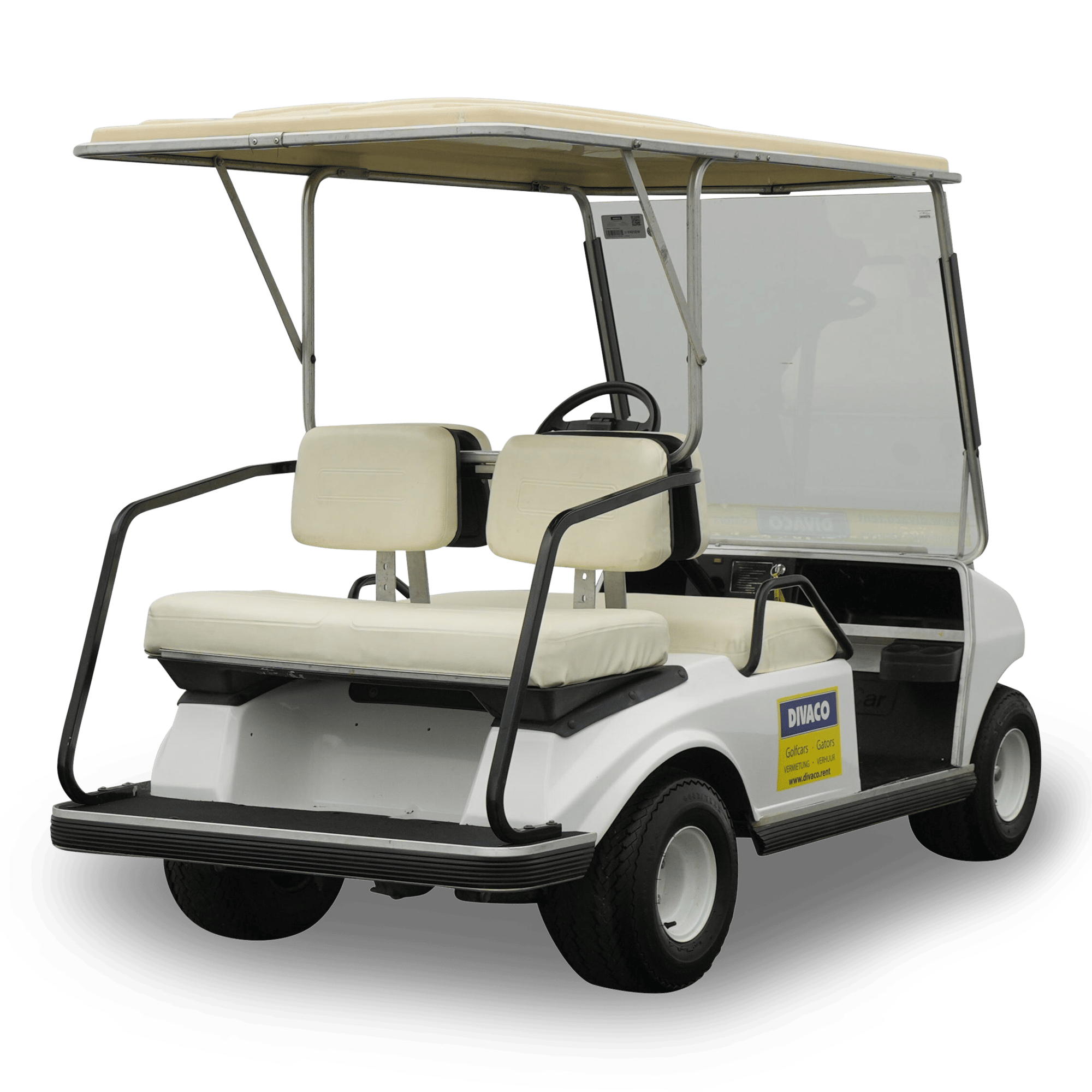 DIVACO.RENT Golfcart 4-Sitzer elektrisch Rückseite