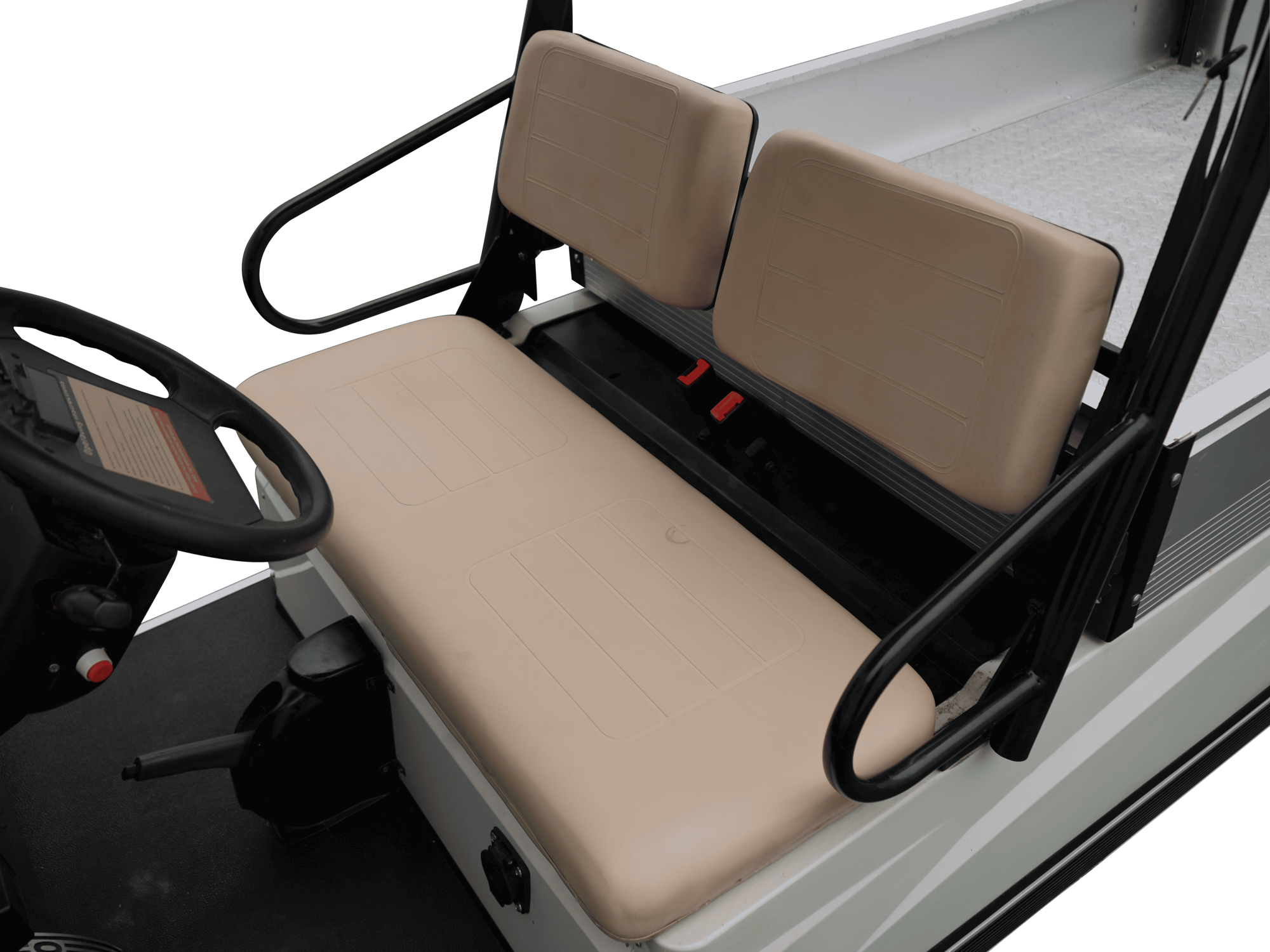 DIVACO Electric Golf Cart 2-Seater Road-Legal Cargo Bed Seating Position