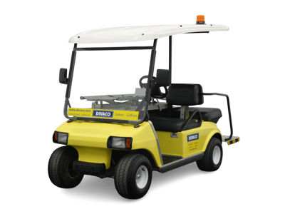 Divaco.rent Ambulanz Golfcart 2-Sitzer Elektro Gator Offroad Vorderseite