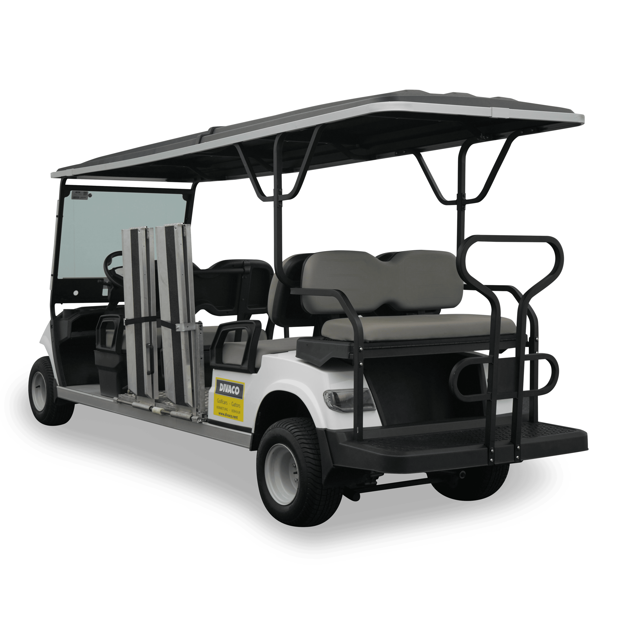 Divaco.rent Electric Wheelchair Transport Golf Cart for 6 People Rear View