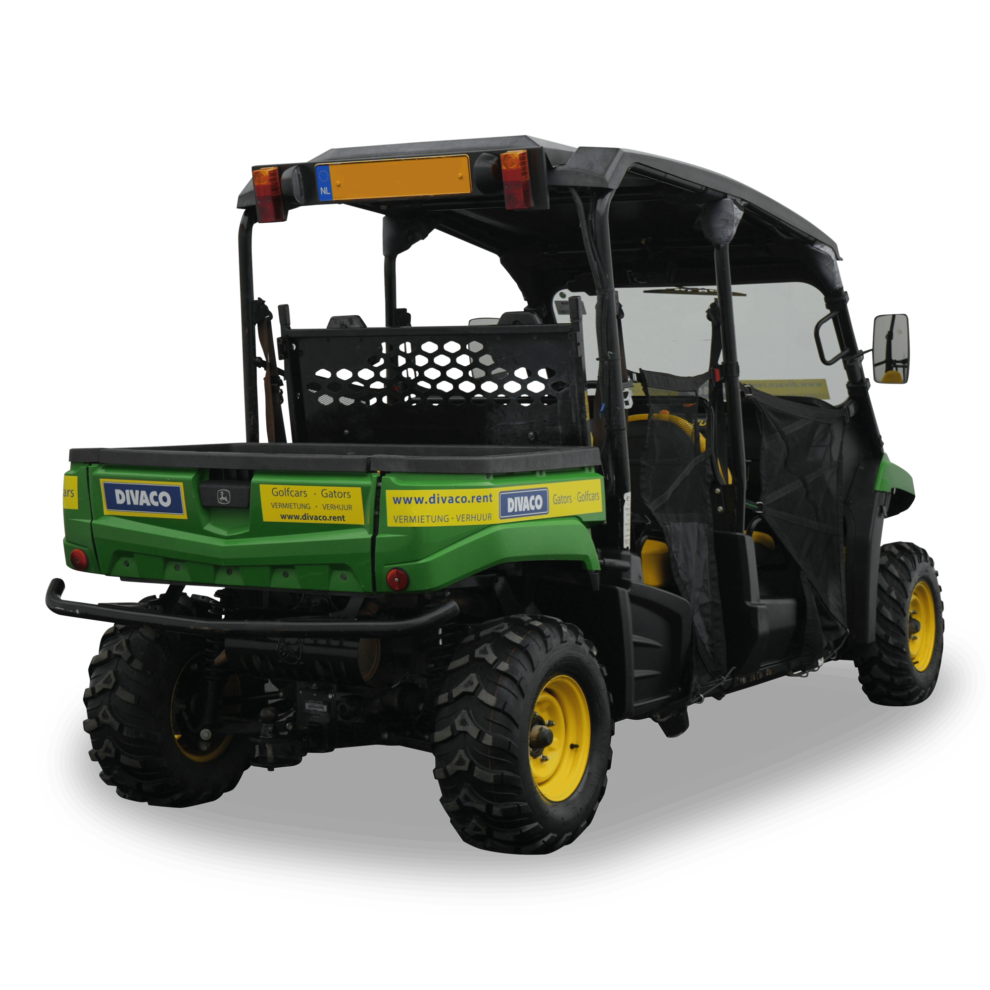 DIVACO.RENT John Deere Gator 4-zitter achterkant